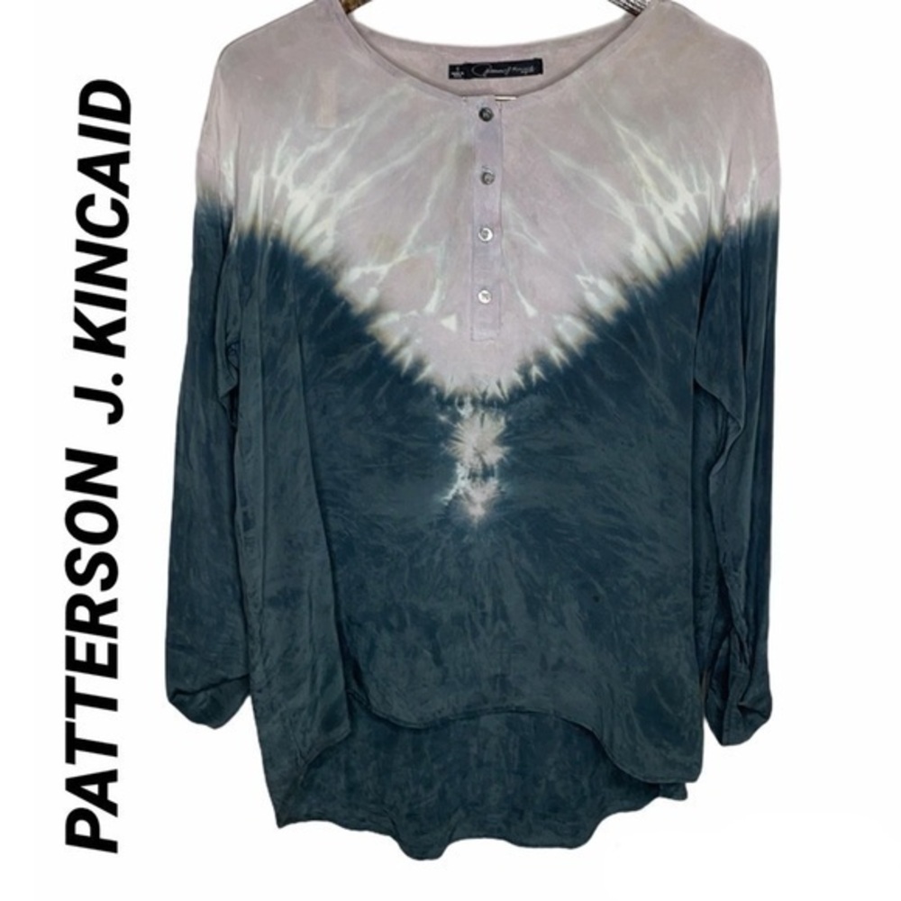 PATTERSON J KINCAID silk tie dye blouse